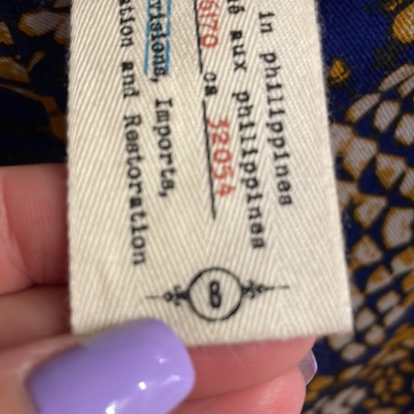 Cartonnier Anthropologie Collete Sampa wide crop pants snakeskin blue yellow 8 - Picture 7 of 17